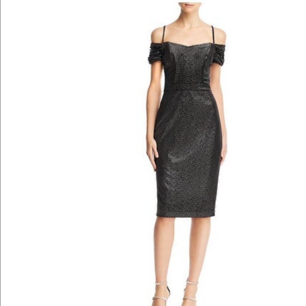 LAUNDRY by SHELLI SEGAL off shoulder DRESS NWT